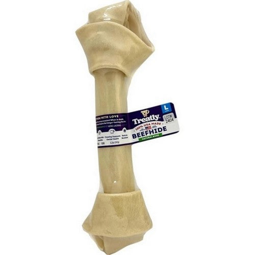 Treatly, Treatly 100% Usa Beefhide Bone Banded, 9 IN-1 Pack,Natural