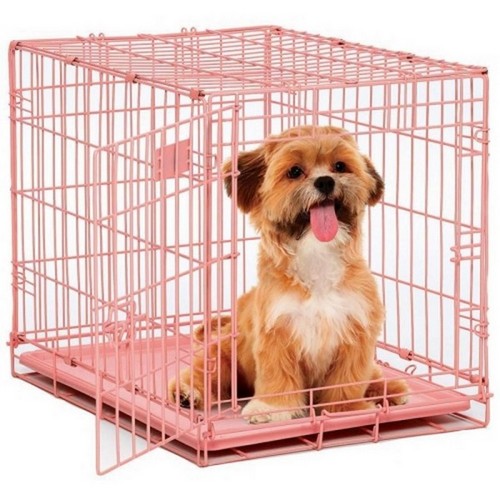 Midwest Homes, I-Crate Single Door, 24 X 18 X 19 Inches,Pink