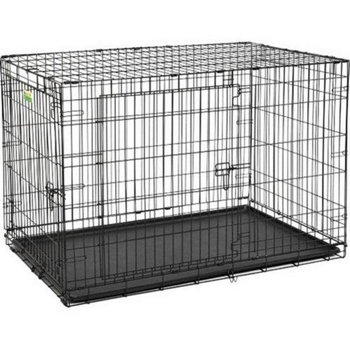 Midwest Homes, Contour Double Door Dog Crate, 48 X 30 X 33 IN,Black