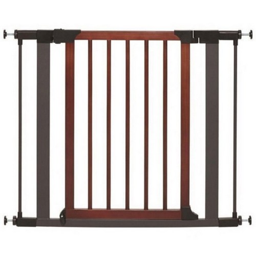 Midwest Homes, Steel/Wood Pet Gate, 29 X 29-38 Inches,Graphite/Wood