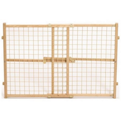 Midwest Homes, Wood/Wire Mesh Pet Gate, 24 X 29-41.5 Inches,Natural