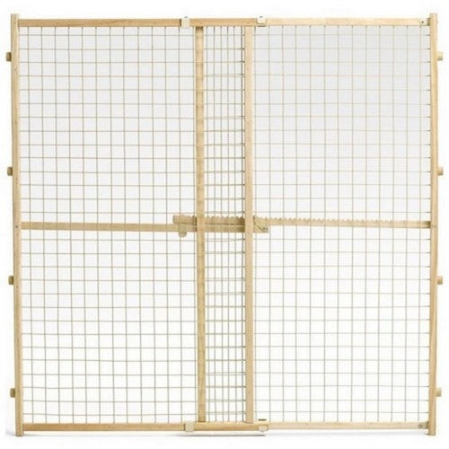 Midwest Homes, Wood/Wire Mesh Pet Gate, 44 X 29-50 Inches,Natural
