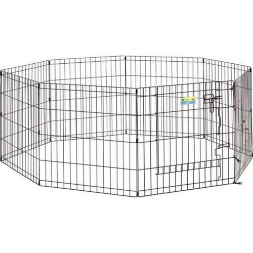 Midwest Homes, Contour Exercise Pen W/Door, 24 Inches,Black