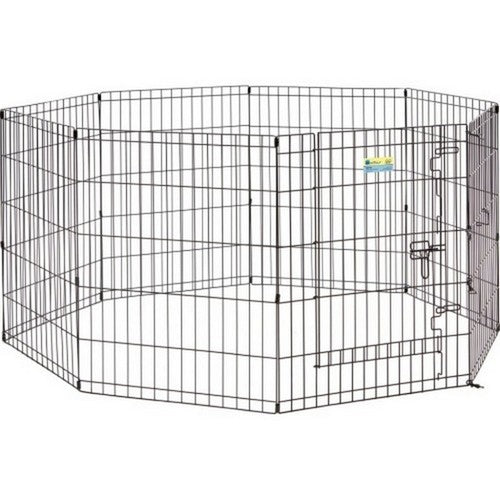 Midwest Homes, Contour Exercise Pen W/Door, 30 Inches,Black