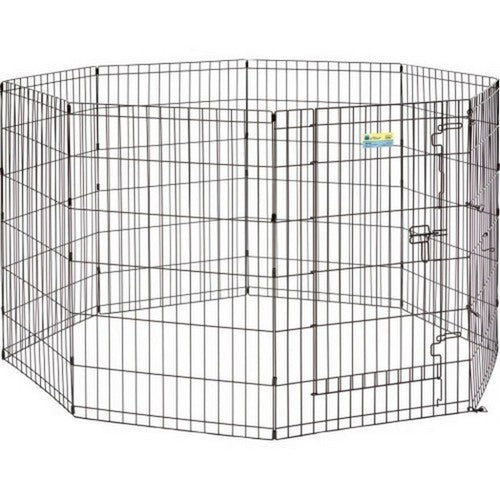 Midwest Homes, Contour Exercise Pen W/Door, 36 Inches,Black