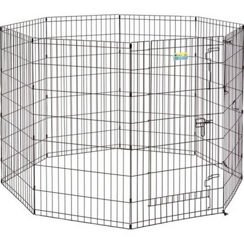Midwest Homes, Contour Exercise Pen W/Door, 42 Inches,Black