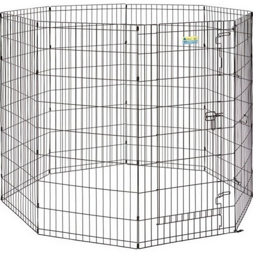 Midwest Homes, Contour Exercise Pen W/Door, 48 Inches,Black