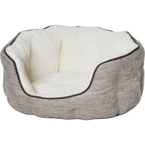Midwest Homes, Quiet Time Tulip Pet Bed Fur, ExtraSmall,Taupe