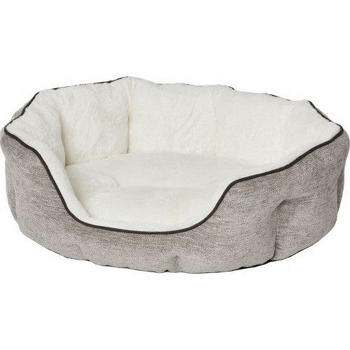 Midwest Homes, Quiet Time Tulip Pet Bed Fur, Medium,Taupe