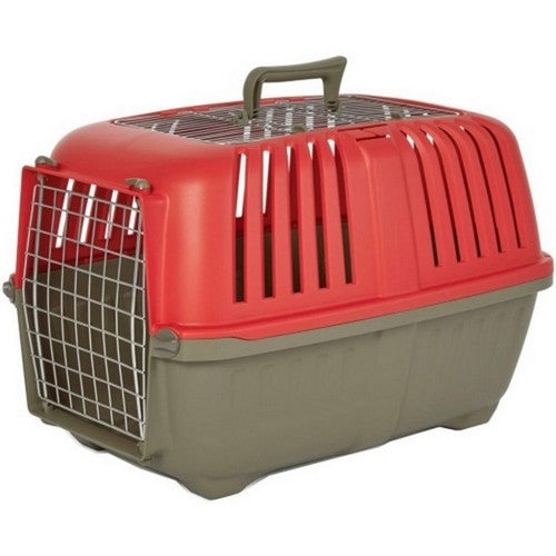 Midwest Homes, Spree Double Door Travel Carrier, 24 Inches,Red