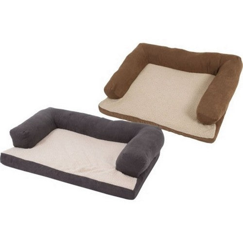 Aspen Pet Bolster Orthopedic Pet Bed 35 X 25 Inches, ,Assorted by JW