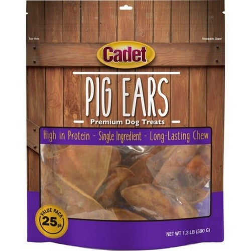 Cadet Oven Roasted Pig Ears Value Pack 25 Pack by C&S