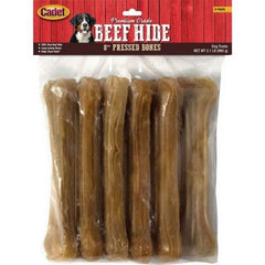 Cadet Gourmet Pressed Rawhide Bones 8 IN-6 Pack by C&S