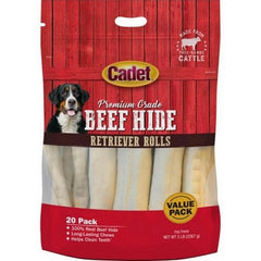 Cadet Retriever Rawhide Rolls 20 PK-6 Lbs,Natural by C&S