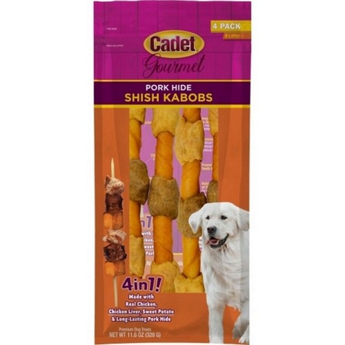 Cadet Gourmet Porkhide Shish Kabobs 4 In 1 XL / 4 Pack,Chicken/Chicken by C&S