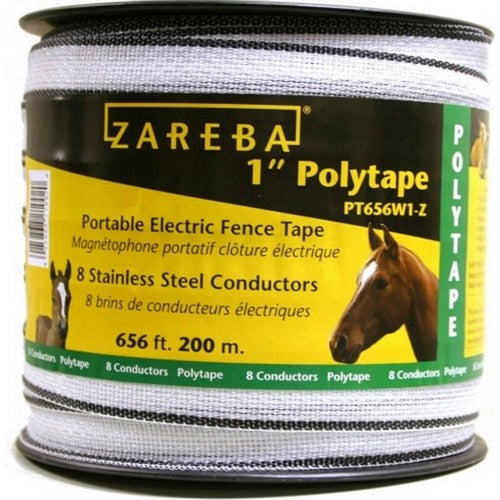 Perky-Pet, Zareba Poly Tape Roll, 1 IN X 200 M,White