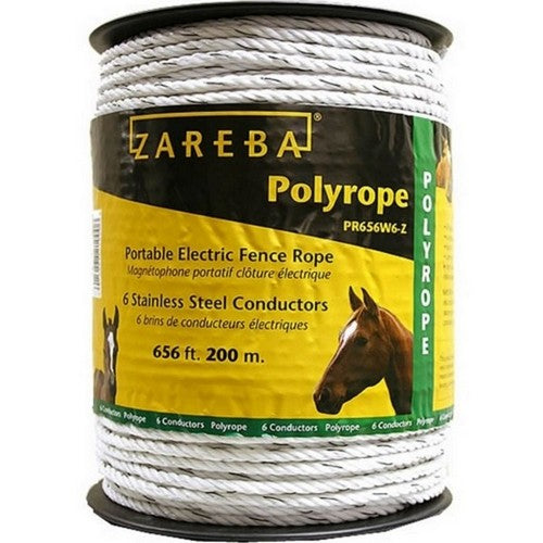 Perky-Pet, Zareba Polyrope For Electric Fencing, 1/4 IN X 660 Feet,White