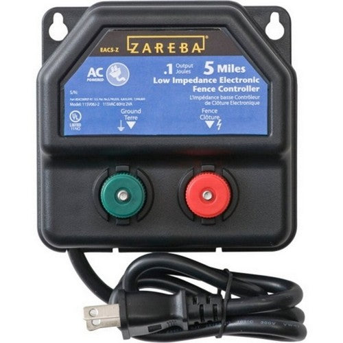 Perky-Pet, Zareba Ac Low Impedance Electric Fence Charger, 5 MILE,Black