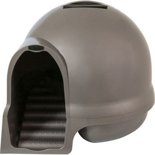 Booda Cleanstep Litter Dome For Cats Large,Brushed Nickel by JW