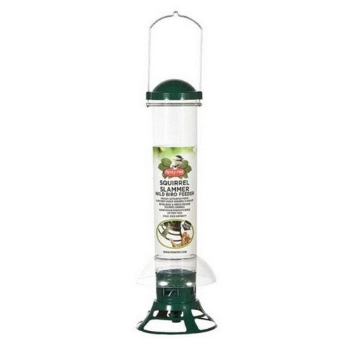 Perky-Pet, Squirrel Slammer Wild Bird Feeder, 3.5 LB CAP,Green