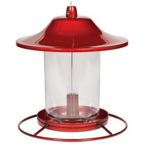 Perky-Pet, Panorama Plastic Bird Feeder, 2 LB CAP,Red
