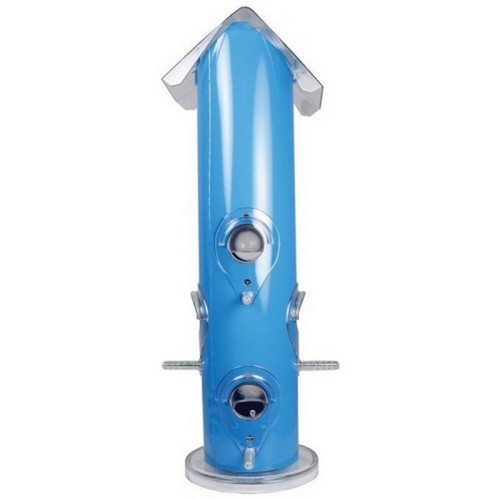 Perky-Pet, Metal Tube Wild Bird Feeder, 1 LB CAP,Blue