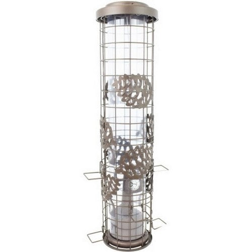 Perky-Pet, Squirrel-Be-Gone Max Pinecone Wild Bird Feeder, 1.75 LB CAP,Rust
