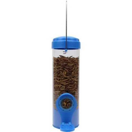 Perky-Pet, Dried Mealworm Wild Bird Feeder, 3.5 Oz CAP, Blue