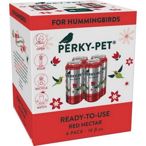 Perky-Pet, Perky / Pet Hummingbird Nectar Ready To Use, 16 Oz / 4 Pack, Red