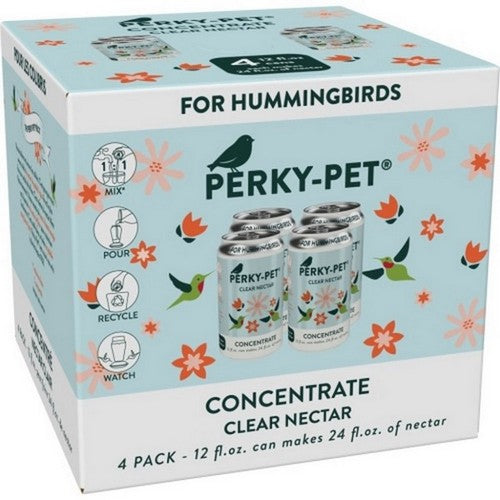 Perky-Pet, Perky / Pet Hummingbird Nectar Concentrate, 12 Oz / 4 Pack, Clear