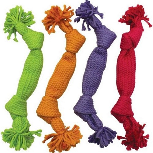 Pup Ice, Spot Super Squeak Rope, 14 Inches, Assorted