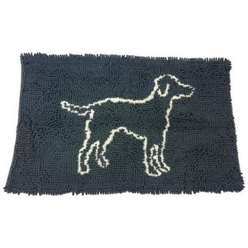 Pup Ice, Spot Clean Paws Microfiber Mat, 31X20 Inches, Gray