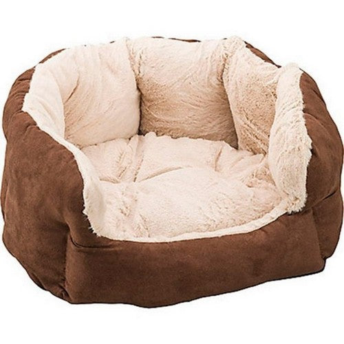 Pup Ice, Sleep Zone Reversible Cushion Cuddler, 18 Inches, Chocolate