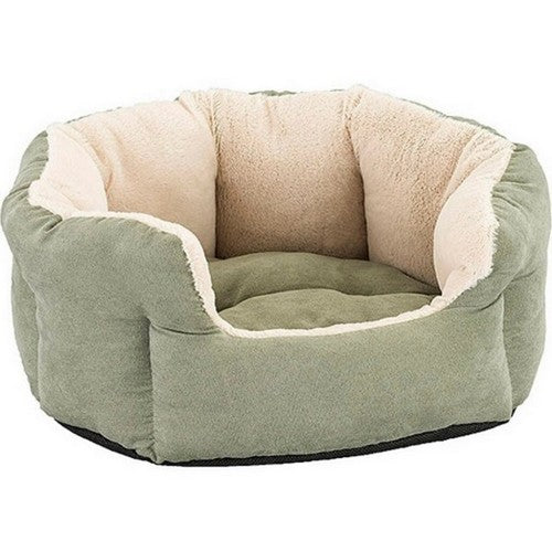 Pup Ice, Sleep Zone Reversible Cushion Cuddler, 18 Inches, Sage
