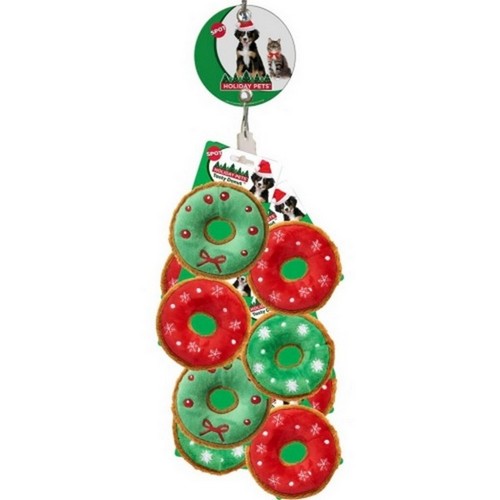 Pup Ice, Spot Holiday Tasty Donut, 5.5 Inches, Assorted (Case Of 12)