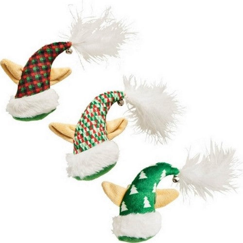 Pup Ice, Spot Holiday Elfhat Catnip Toys, 4 Inches, Assorted