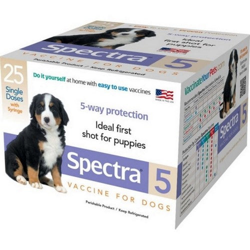Canine Spectra 5 Dog Vaccine W/Syringe 1 Dose by Durvet