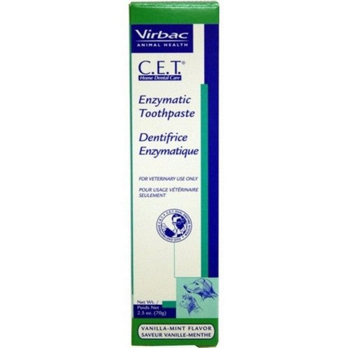 C.E.T. Enzymatic Toothpaste For Dogs & Cats 2.5 Oz / 70 GM, Vanilla Mint by C.E.T.