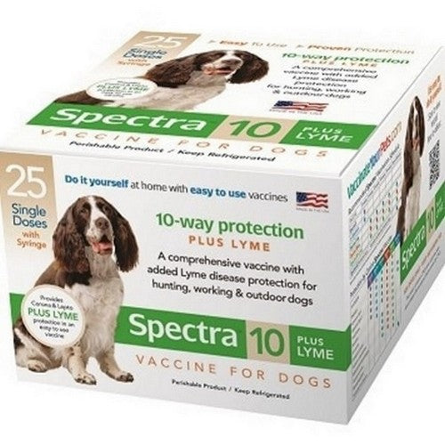 Spectra, Canine Spectra 10 Plus Lyme Vaccine W/Syringe, 1 Dose