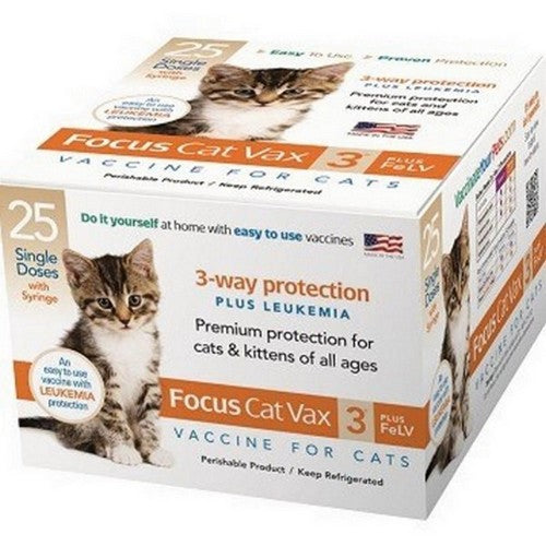 Focus Cat Vax 3 Plus Felv W/Syringe 1 Dose by Spectra