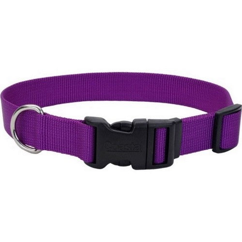 Adjustable Dog Collar W/ Plastic Buckle 1 X 18-26 Inches, Purple by Comfort Wrap