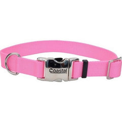 Adjustable Dog Collar W/ Metal Buckle 1 X 18-26 Inches, Bright Pink by Comfort Wrap