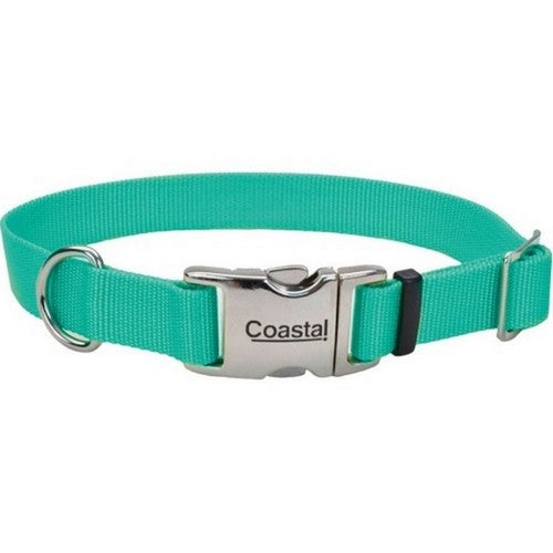 Adjustable Dog Collar W/ Metal Buckle 3/4 X 14-20 Inches, Teal Blue by Comfort Wrap