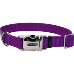 Adjustable Dog Collar W/ Metal Buckle 3/4 X 14-20 Inches, Purple by Comfort Wrap