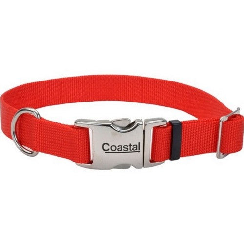 Adjustable Dog Collar W/ Metal Buckle 3/4 X 14-20 Inches, Red by Comfort Wrap