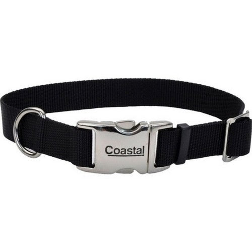 Adjustable Dog Collar W/ Metal Buckle 1 X 18-26 Inches, Black by Comfort Wrap