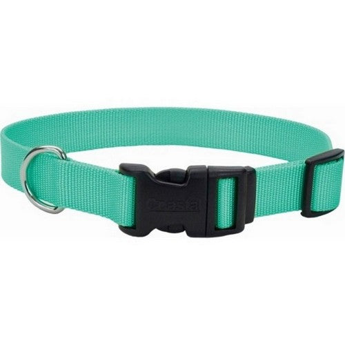 Adjustable Dog Collar W/ Plastic Buckle 3/4 X 14-20 Inches, Teal Blue by Comfort Wrap