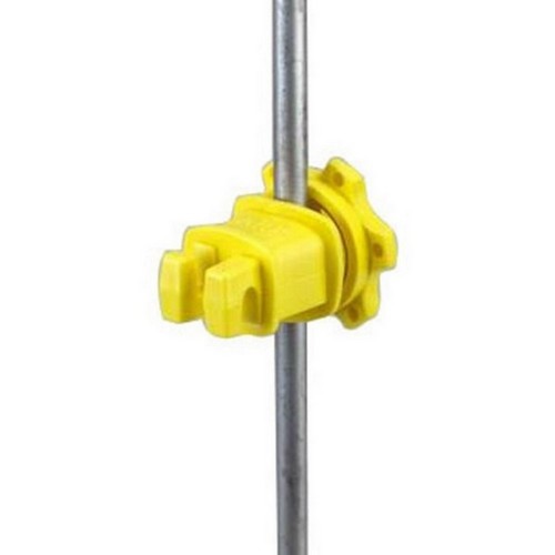 Dare, Western Screw-Tight Round Post Insulator, 25 Pack,Yellow