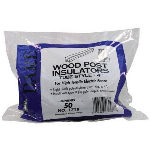 Dare Tube Style Wood Post Insulator 4 Inches, Black by Dare