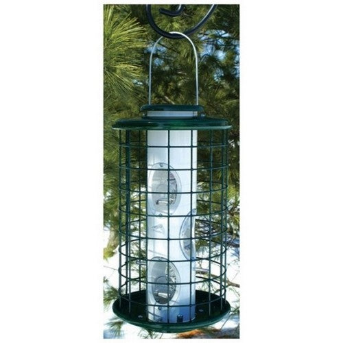 Avian Series Caged Mixed Seed Feeder 4.5 LB CAP,Green by Audubon